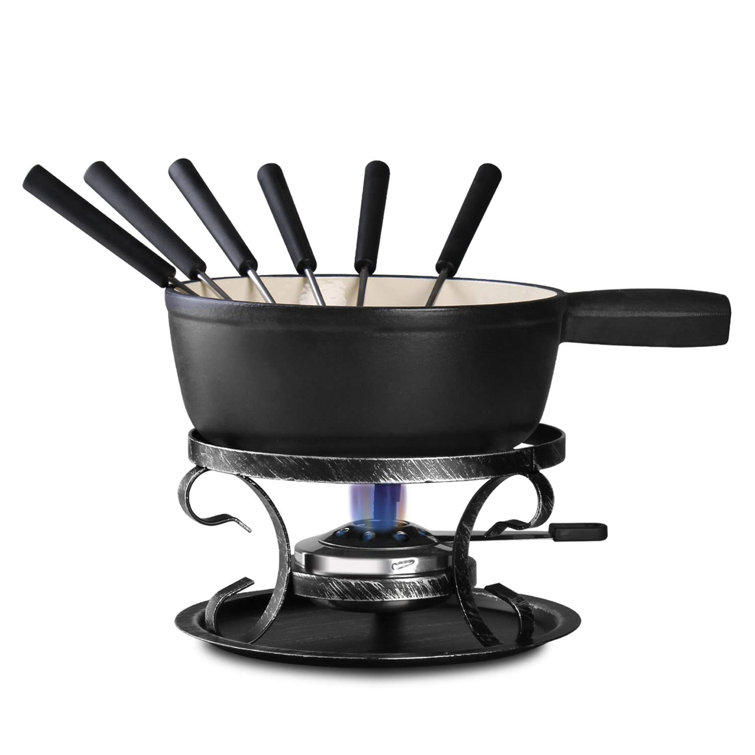 URKNO 2.1 qt. Cast Iron Fondue Set